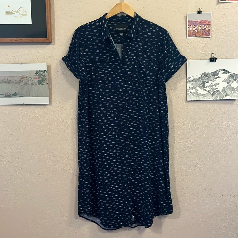 Wildfang THE EMPOWER SHIRT DRESS, wink navy, M